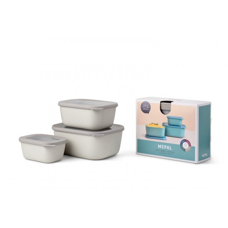 Mepal Set Cirqula Rectangular 3 Parça Saklama Kabı