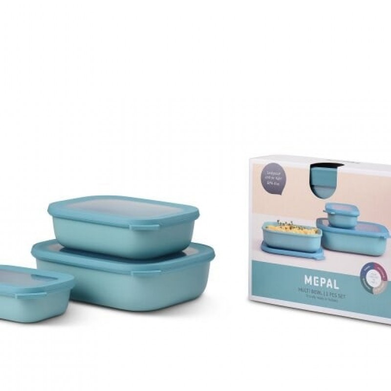 Mepal Set Cirqula Rectangular 3 Parça Saklama Kabı