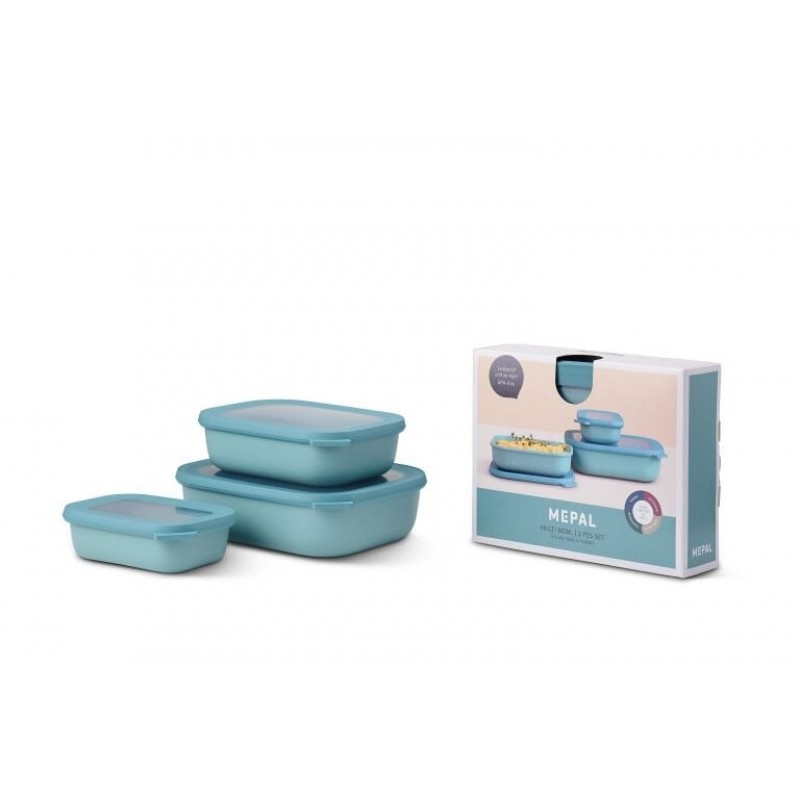 Mepal Set Cirqula Rectangular 3 Parça Saklama Kabı