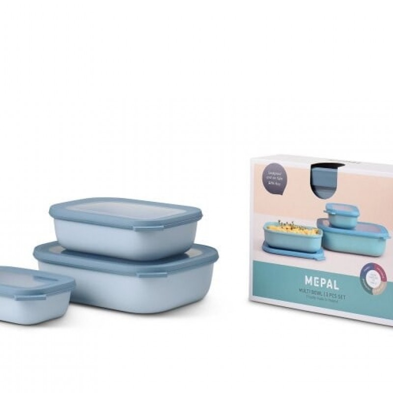 Mepal Set Cirqula Rectangular 3 Parça Saklama Kabı