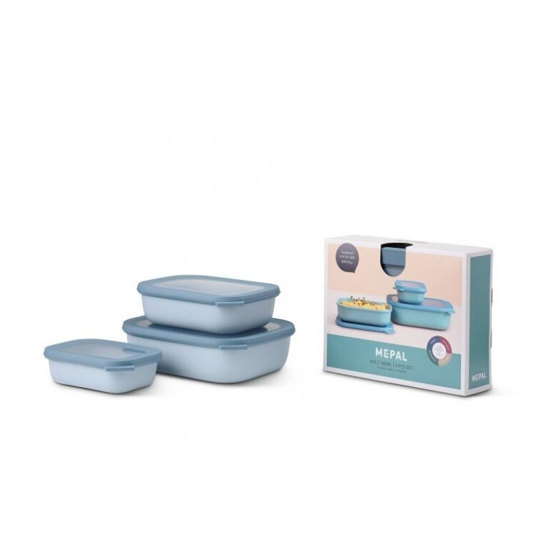 Mepal Set Cirqula Rectangular 3 Parça Saklama Kabı