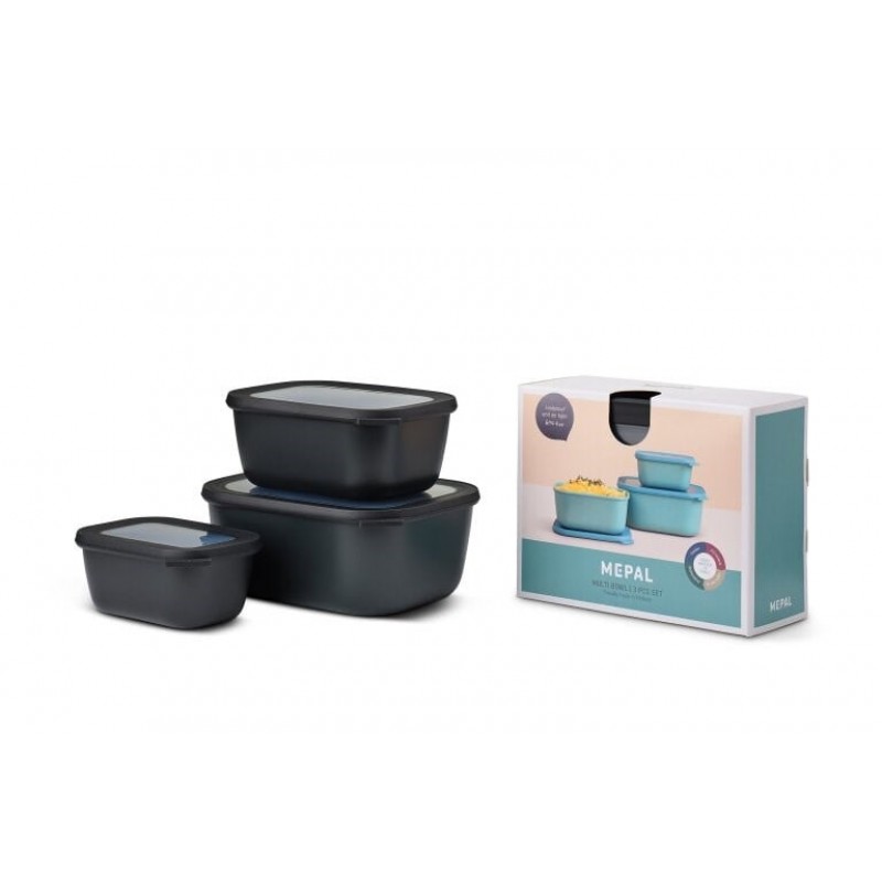 Mepal Set Cirqula Rectangular 3 Parça Saklama Kabı