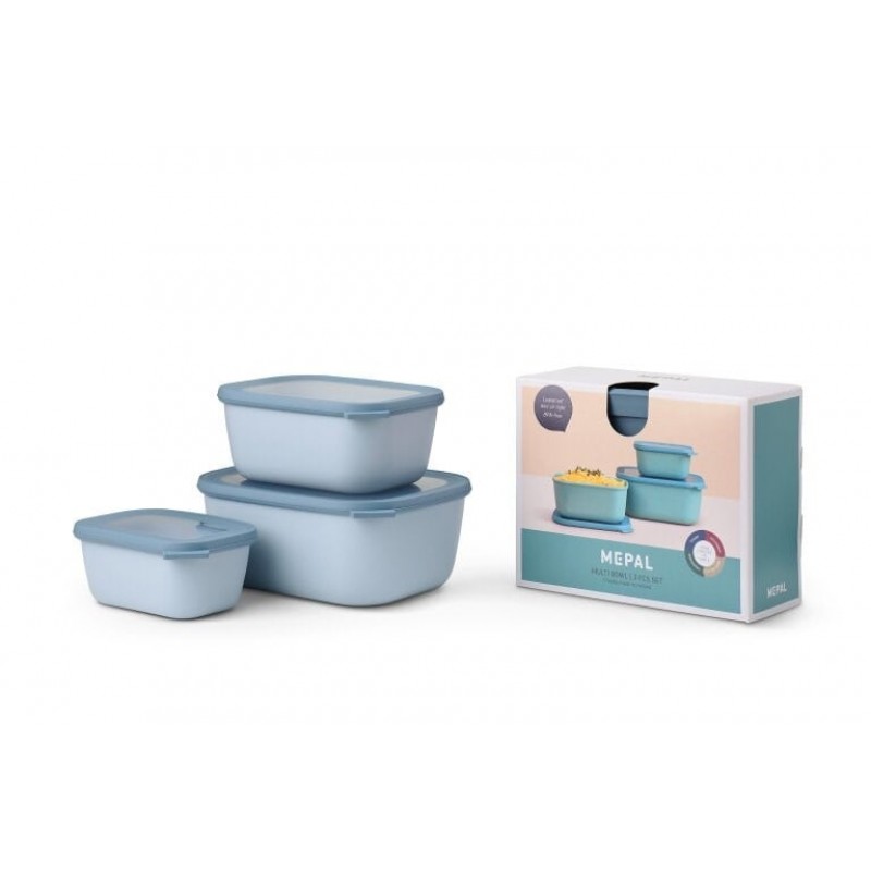 Mepal Set Cirqula Rectangular 3 Parça Saklama Kabı