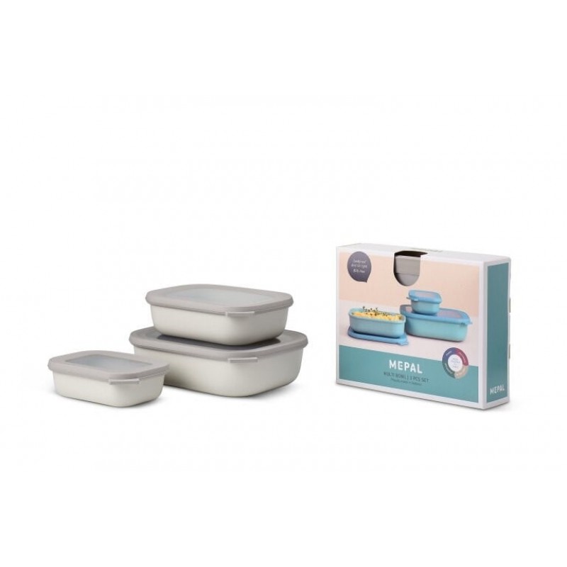 Mepal Set Cirqula Rectangular 3 Parça Saklama Kabı